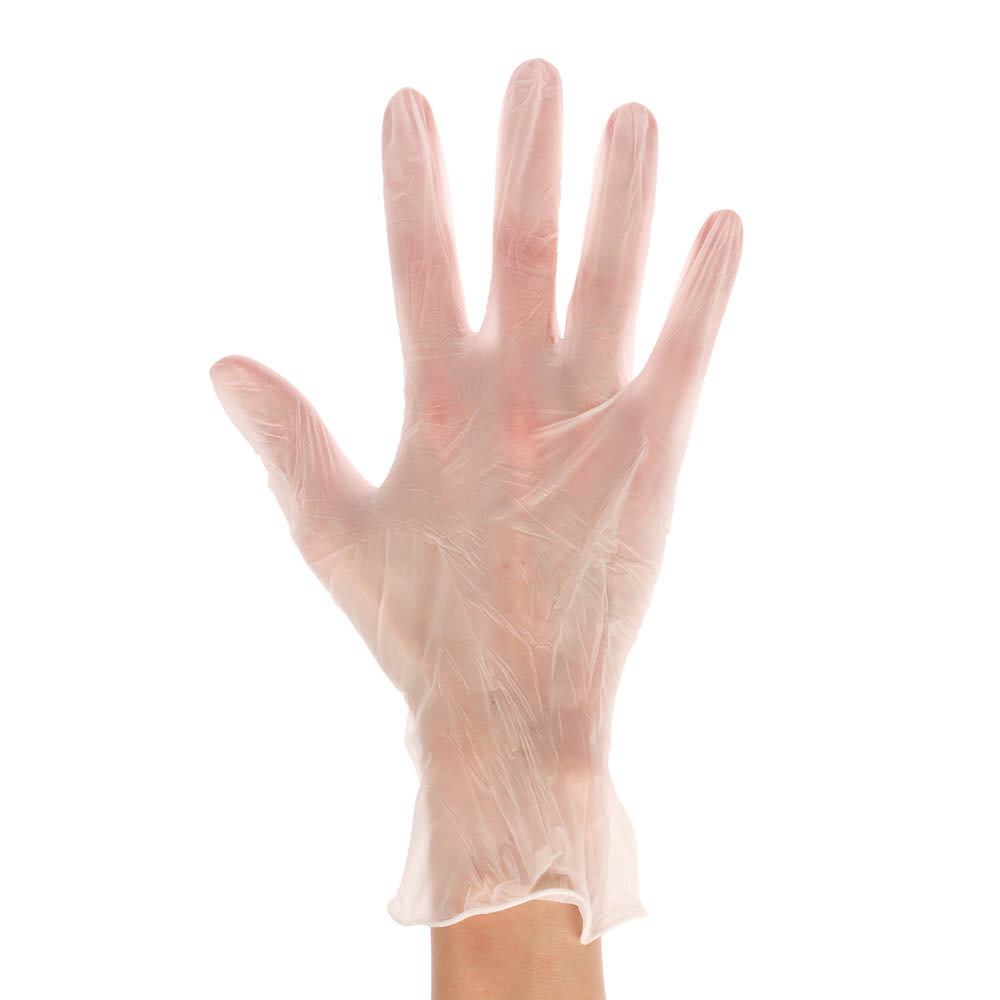 Перчатки универсальные ViniMax виниловые неопудренные гладкие белые 100шт (50пар) р.M - #2