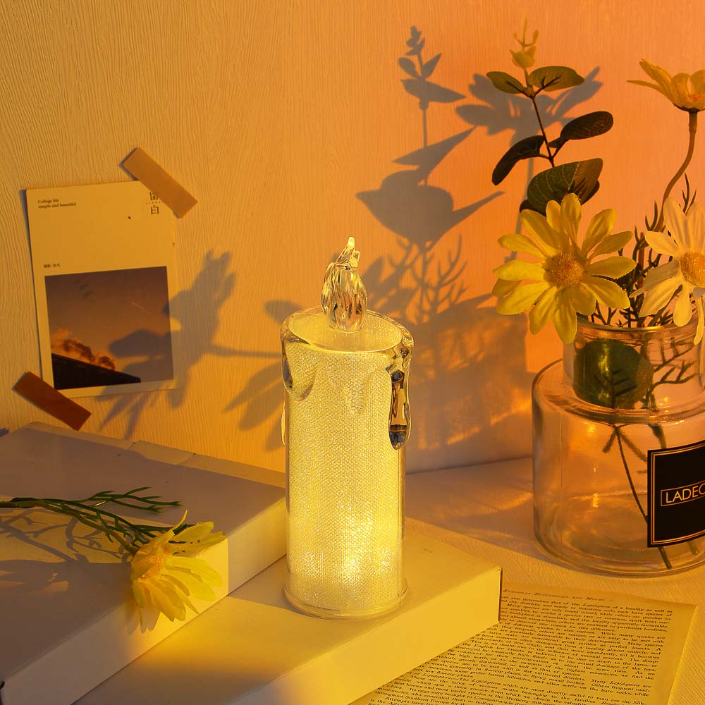 Светильник в виде свечи, пластик, 15,6x5,3 см, 3xAG10, арт.1 - #1