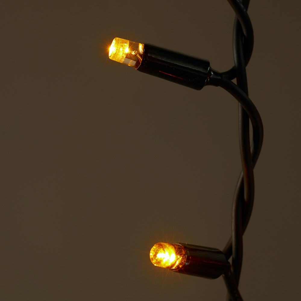 BY Эл.гирлянда бахрома уличная, 3x0.6х0.4м, 100LED, желтый,пост свеч,ПВХ черный,коннект,IP65,220В - #14