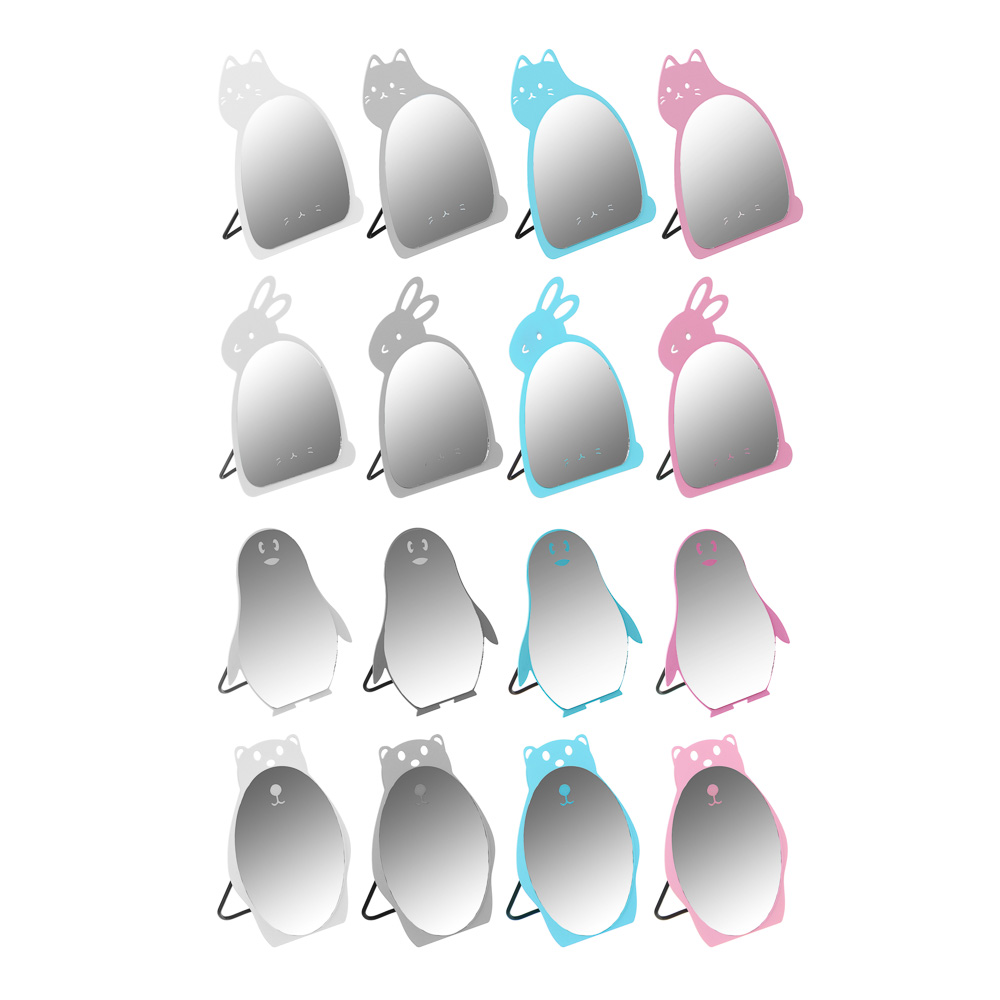 ЮНИLOOK Зеркало настольное, сплав, стекло, 14,5-17/17,8-21см, 4 дизайна - #1