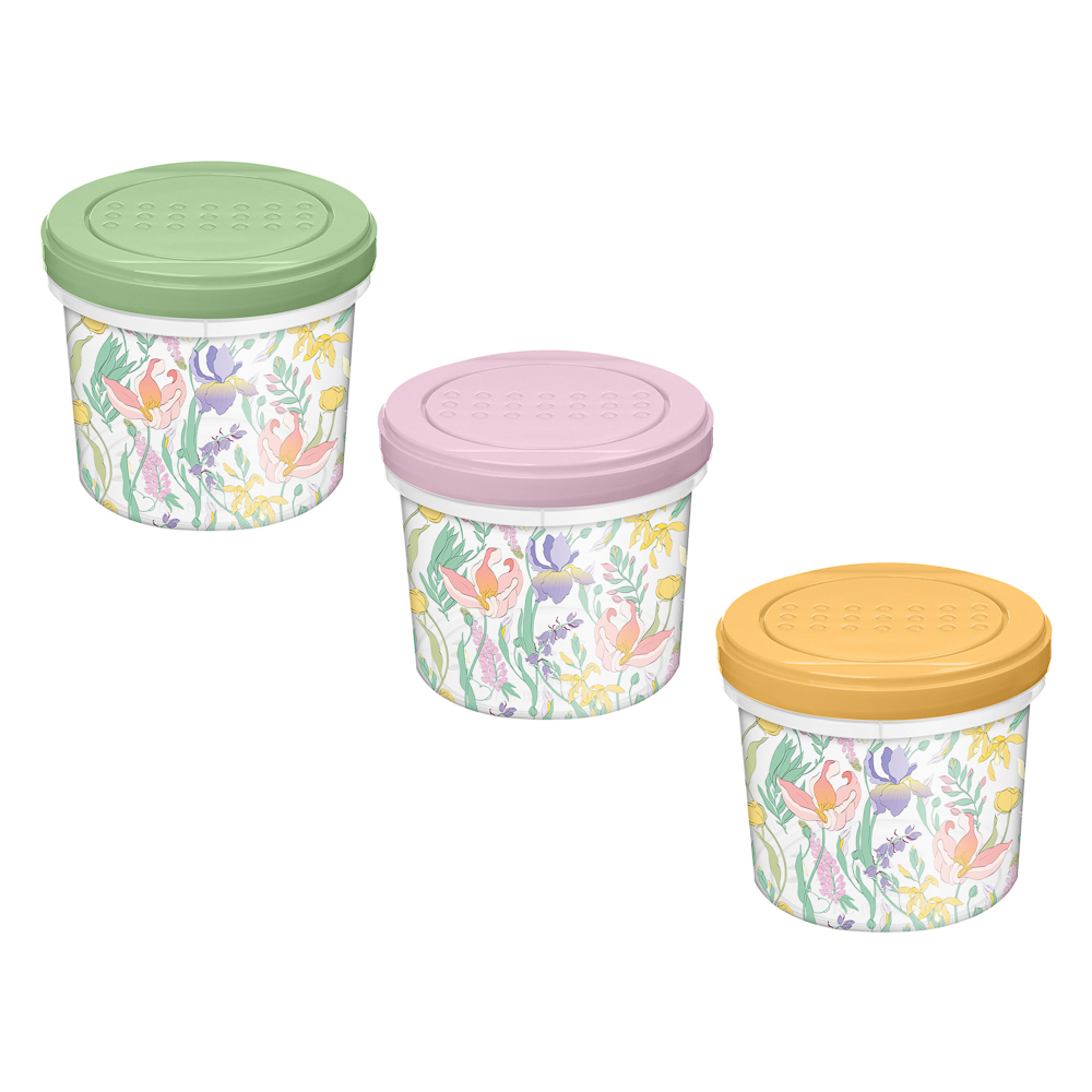 Ботаника Банка с завинчивающейся крышкой 0,7л, пластик, 3 цвета - #1