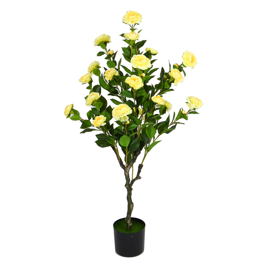 Растение искусственное Inbloom "Роза желтая" - #2