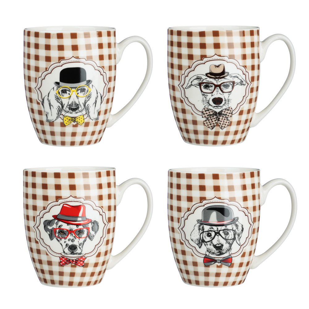 MILLIMI Кружка Собачки, 350мл, фарфор, 4 дизайна - #1