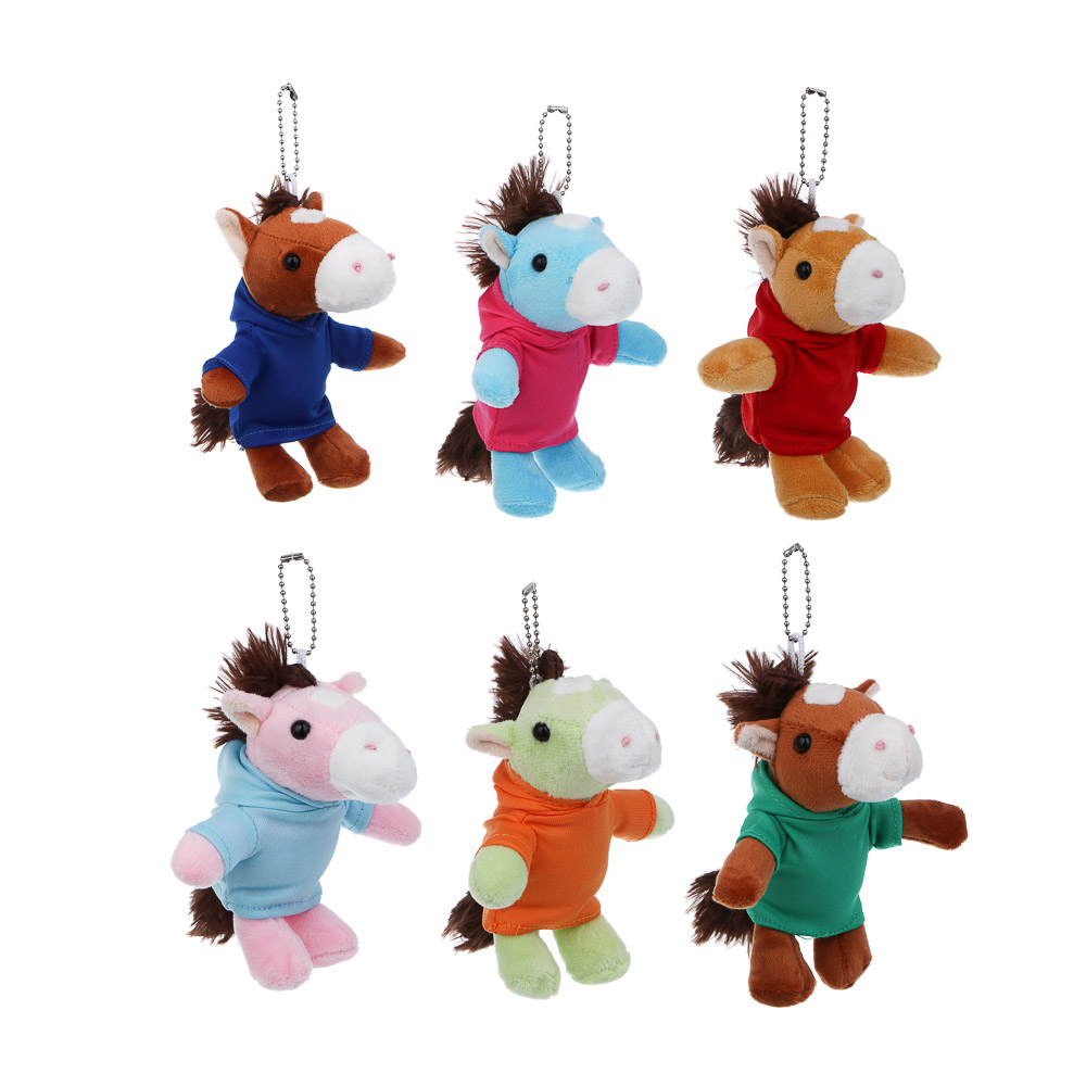 СНОУ БУМ Мягкий сувенир лошадка 13 см на цепочке, полиэстер - #1