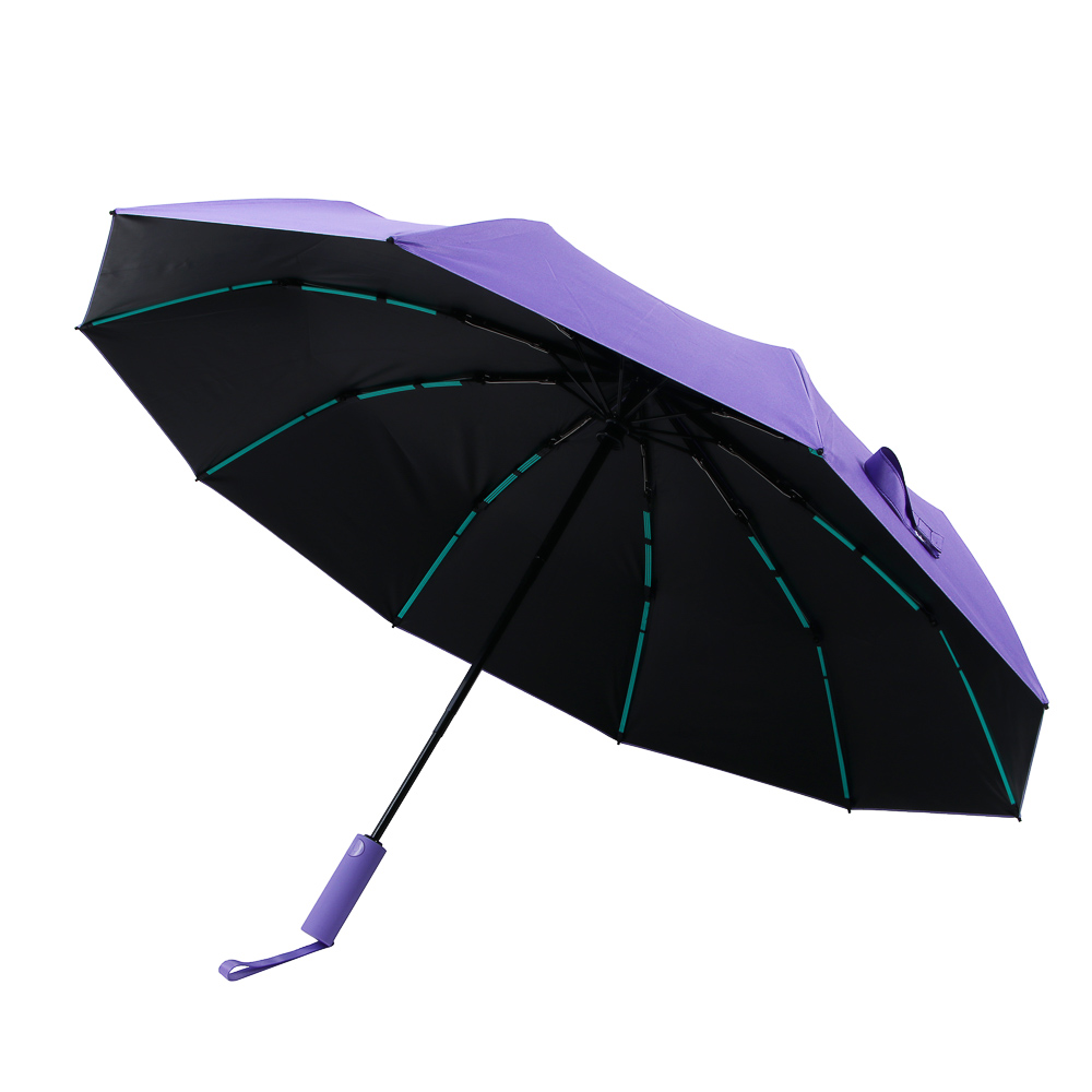 Зонт автомат, усиленный, стекловолокно, металл, пластик, ПЭ, винил, d103см, 10 спиц, 4 цвета, #1 - #3