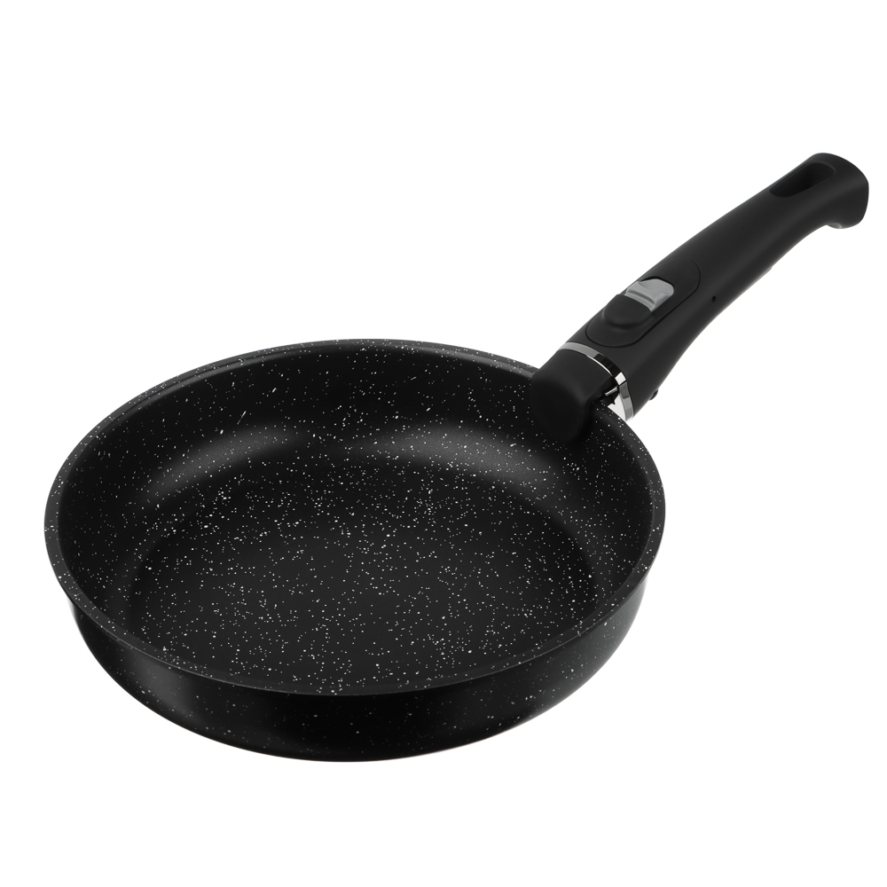 SATOSHI Нера Наб. пос. 7пр, сков.24/26см; ковш1,7л; кастр. 2,8л; +крышки, съем. руч. а/п мрамор, инд - #5