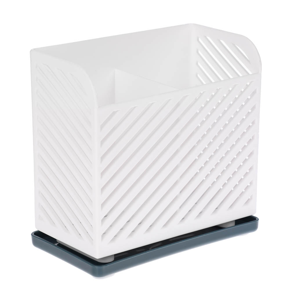 Подставка для столовых приборов тм VETTA, 15х8х14см, полипропилен, цвет белый - #1