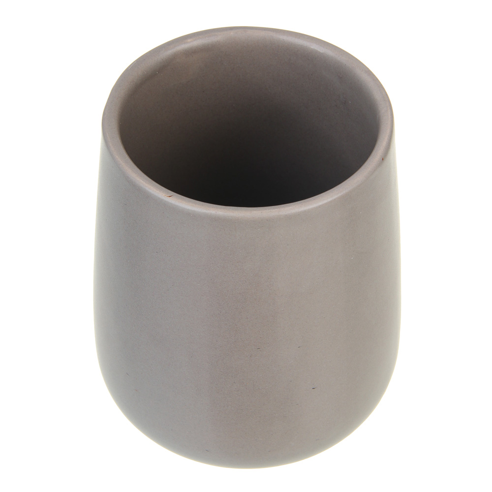 VETTA Стакан для ванной комнаты, 400 мл, 10,4x9x9 см, керамика, "Космос", мокко - #3