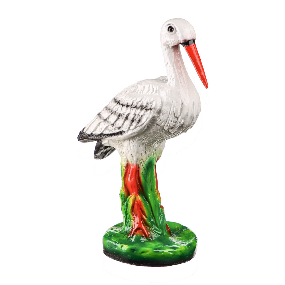 Фигура садовая Аист малый 39x30см, гипс - #3