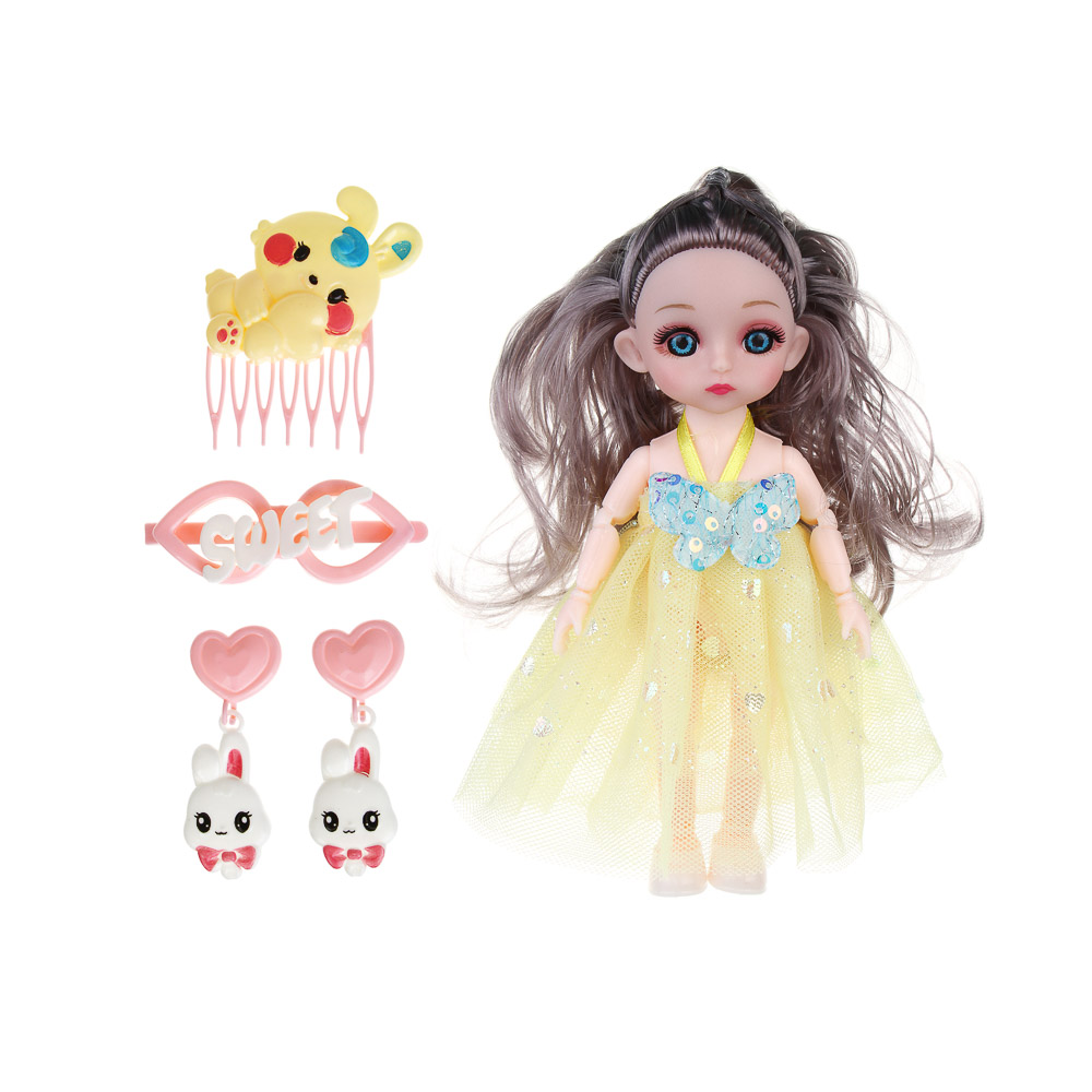 ИГРОЛЕНД Кукла шарнирная 15 см с аксессуарами, PP, ABS, PVC, 22х5,5х20 см, 4 дизайна - #9