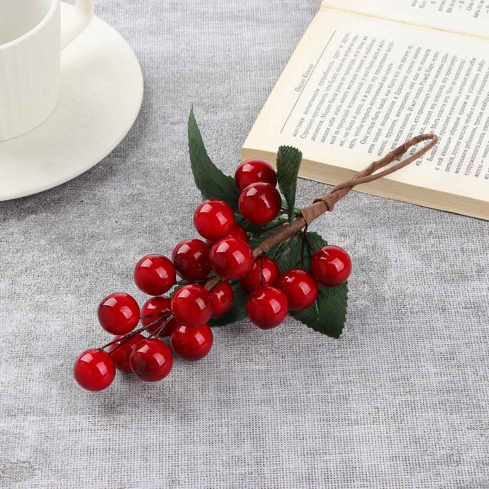 LADECOR Ветка декоративная, ягоды, пластик, пенопласт, 19 см - #4