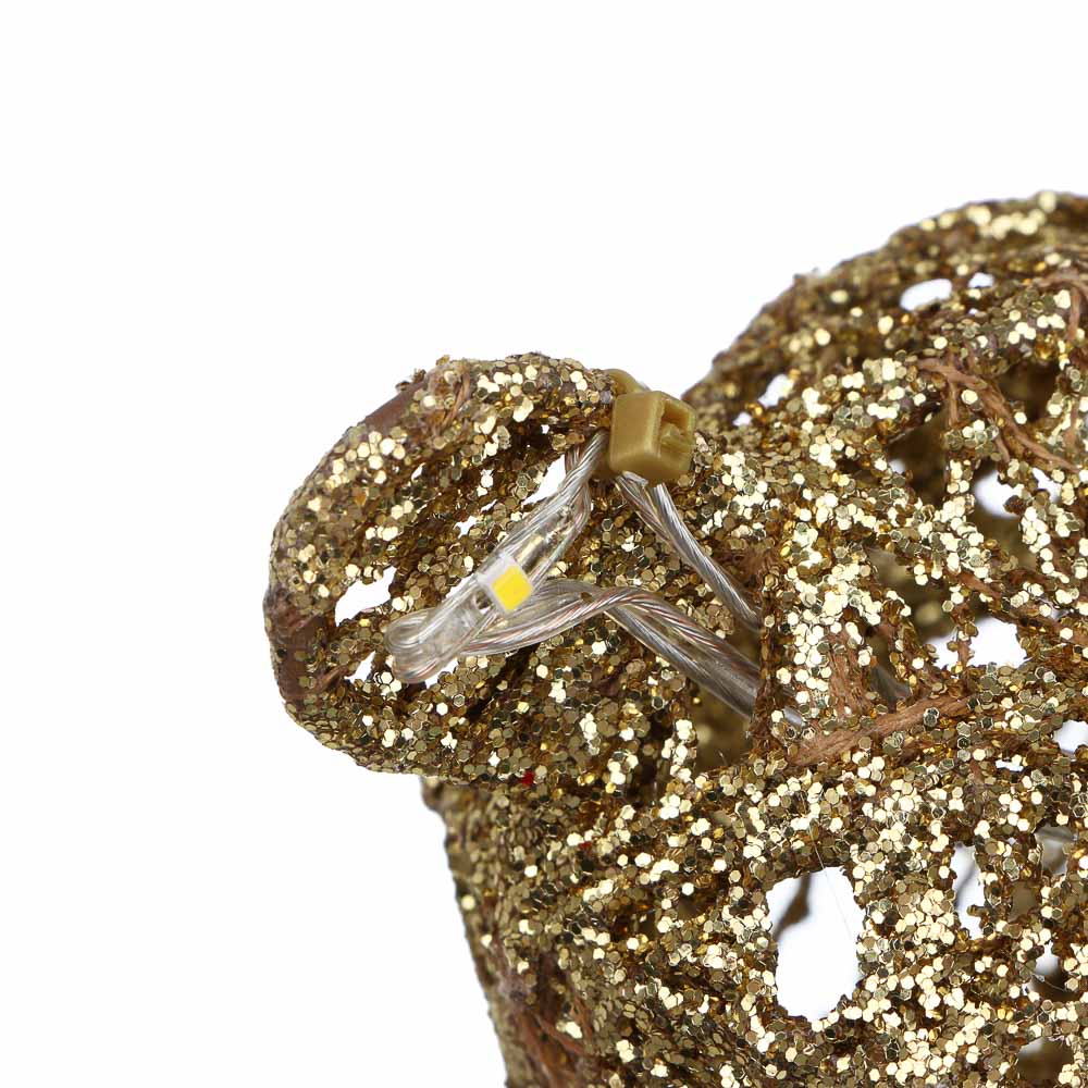 СНОУ БУМ Олень, 20 LED, 30 см, шампань, постоянное свечение - #3