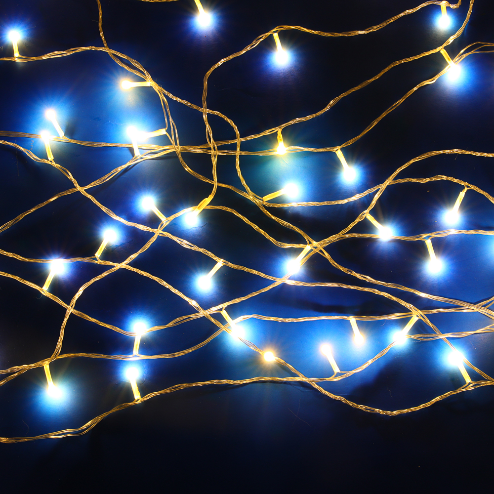 СНОУ БУМ Гирлянда эл. вьюн 20м, 120LED, шампань, 8 режимов, ПВХ прозрачный, 220В - #5