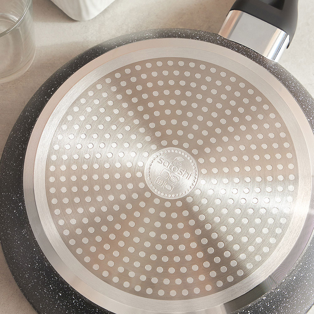 SATOSHI Танто Сковорода литая d24см, антипригарное покрытие Мрамор, индукция - #12