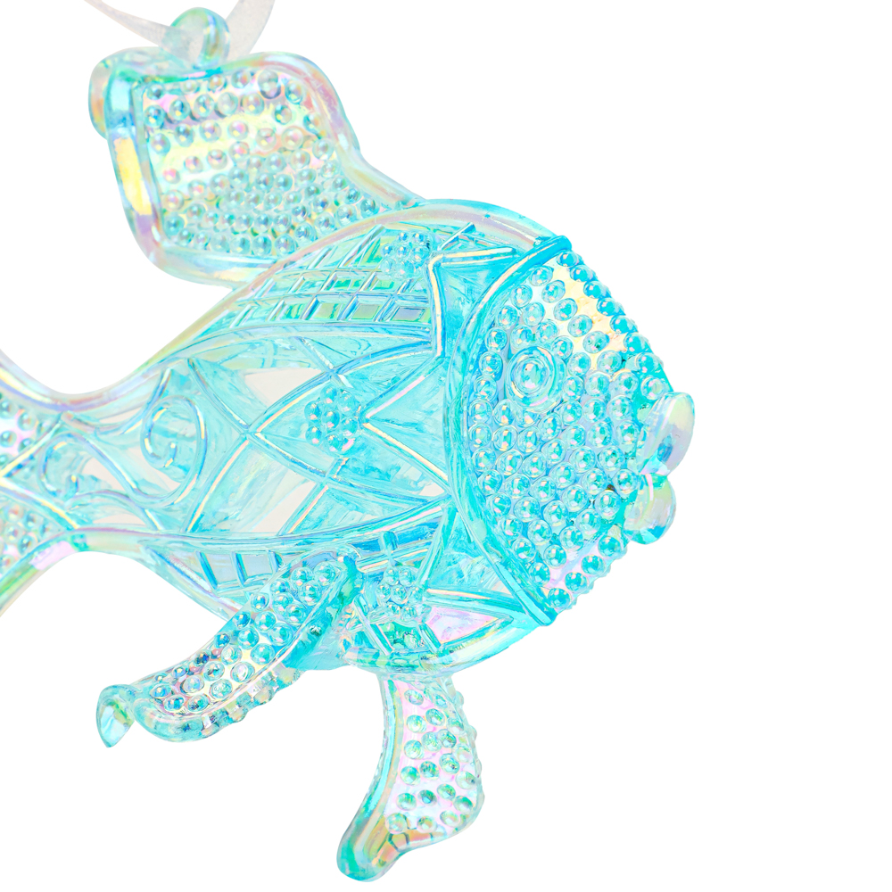 СНОУ БУМ Подвеска декоративная в виде рыбы, переливающийся цвет, акрил, 11,5x3x8,5 см, 2 цвета - #8
