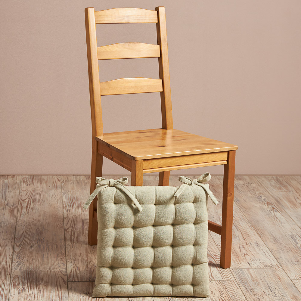 PROVANCE Эвкалипт Подушка на стул, 100% хлопок, 38x38см, зелёный - #5
