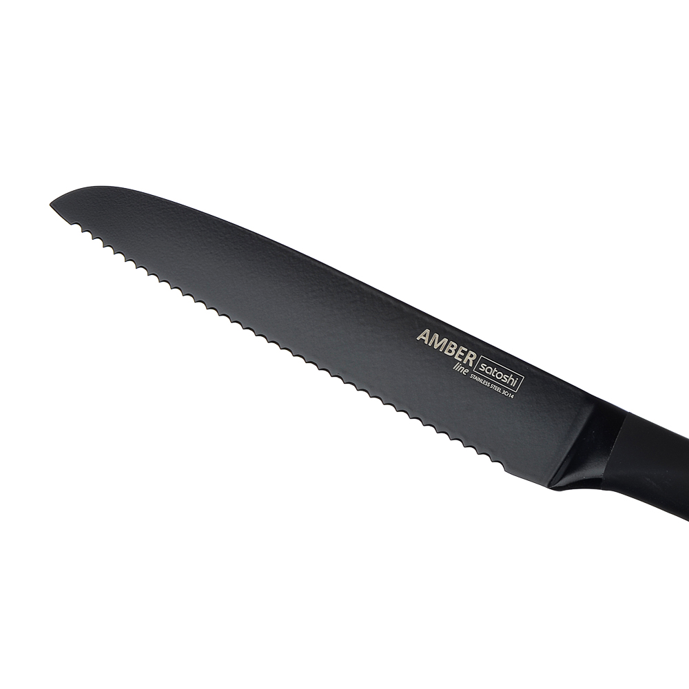 SATOSHI Амбер Набор ножей кухонных 8пр, акриловая подставка - #4