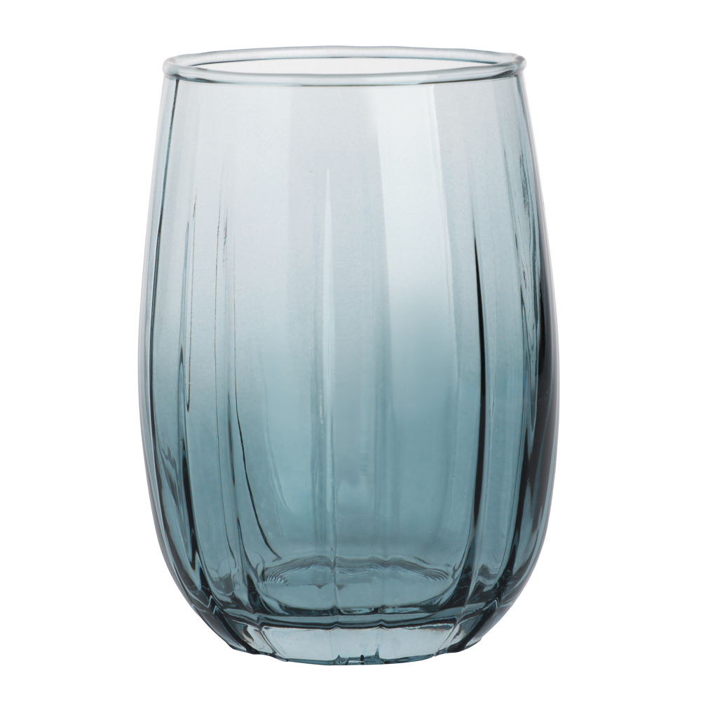 Стакан низкий для виски 350мл, стекло, синий - #1