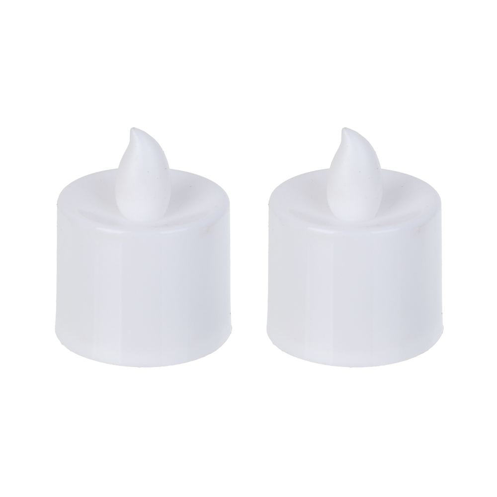 СНОУ БУМ Набор 2шт, светильник декор. LED в виде свечи, 3,7х4,5см, PP, 3хAG3, 1 режим, 2 дизайна - #2