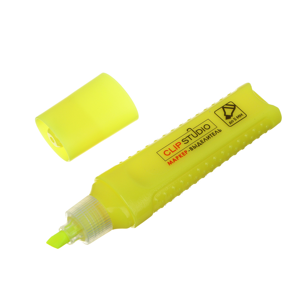 ClipStudio Маркер-выделитель желтый, плоский корпус, скошенный наконечник - #3