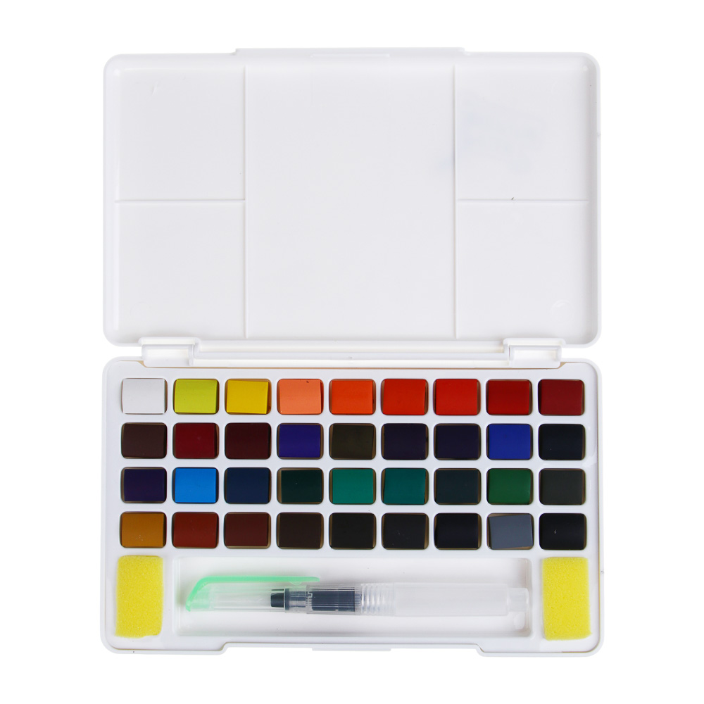 BY Русские Супергерои Акварель 36 цв., кисть с резервуаром для воды, пл.бокс, "Каваи 1" - #12