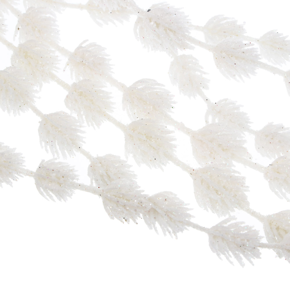 СНОУ БУМ Ветка с "хвостом" 110 см, металл, пластик, глиттер, 3 цвета - #3