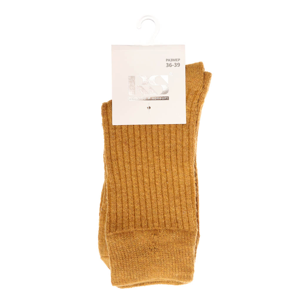 Носки женские "полушерсть" в рубчик, 65% полушерсть, 15% акрил, 10% спандекс, 10% эл, р. 36-39, rib1 - #5