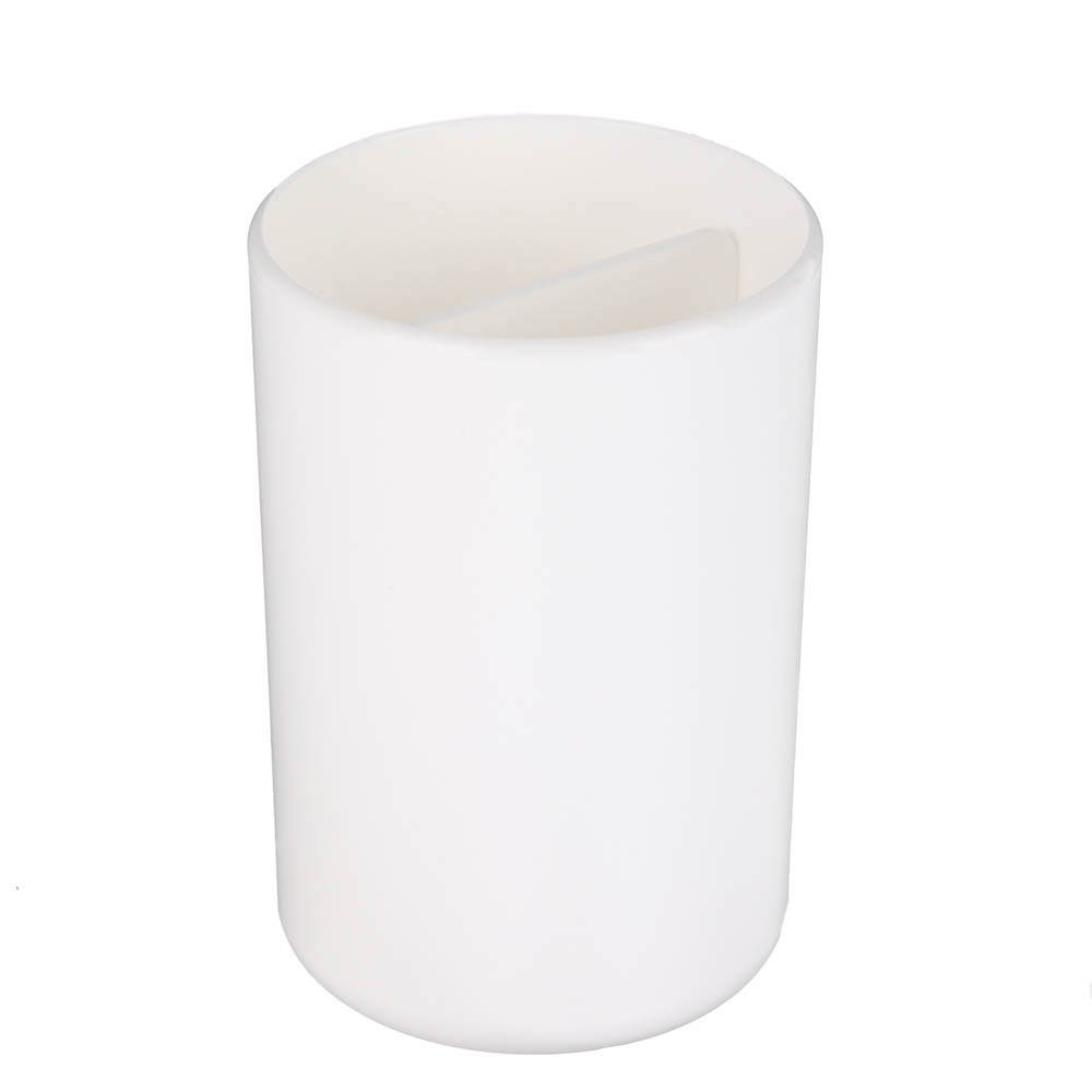 Стакан для зубных щеток Flux, 250мл, белый, 7,5х7,5х11см - #1