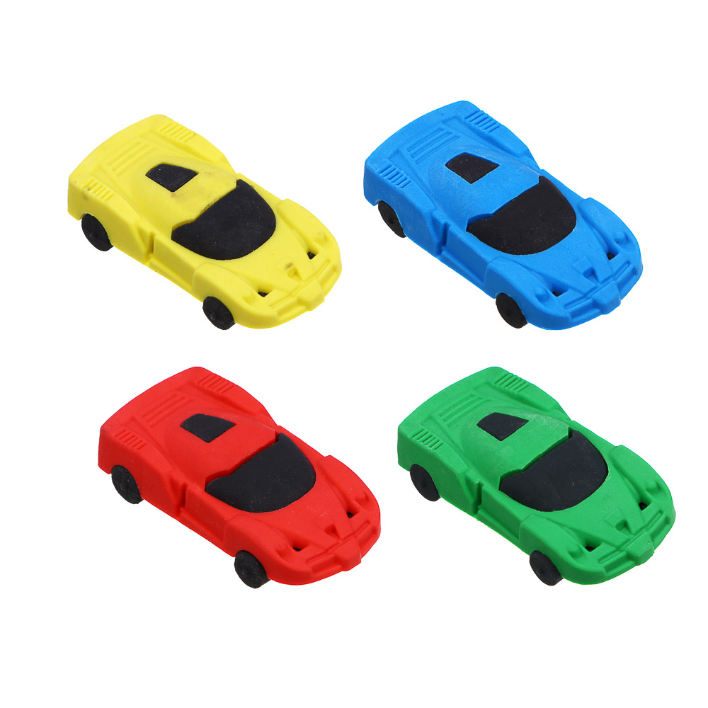 Ластик фигурный в форме машинки, 5,3х2,7х1,1см, ТПР, 4 цвета - #1