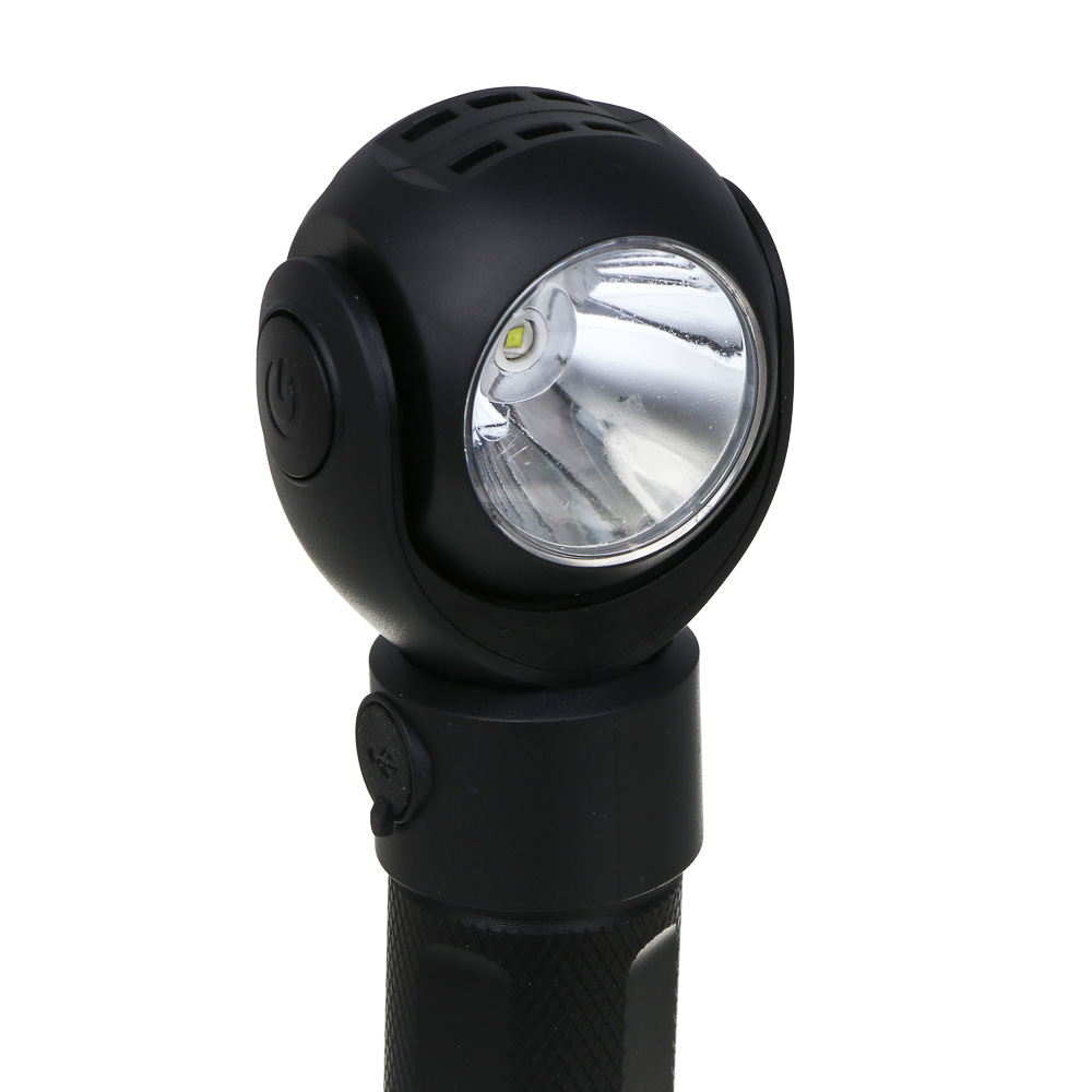 ЕРМАК Фонарь рабочий,T6+COB,7 режимов, алюминий, пластик, съемный аккум.1х18650, 3хAAA,красный свет - #5