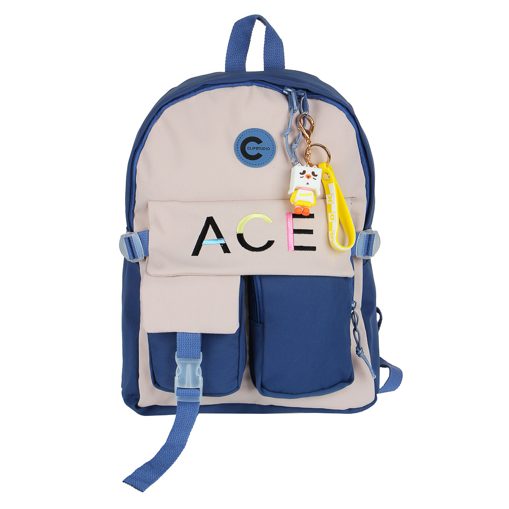Рюкзак подростковый 42,5x28x13см, 1 отд., 5 карм. (1 на спинке), нашивка, вышивка, 3 цвета, ПЭ - #2