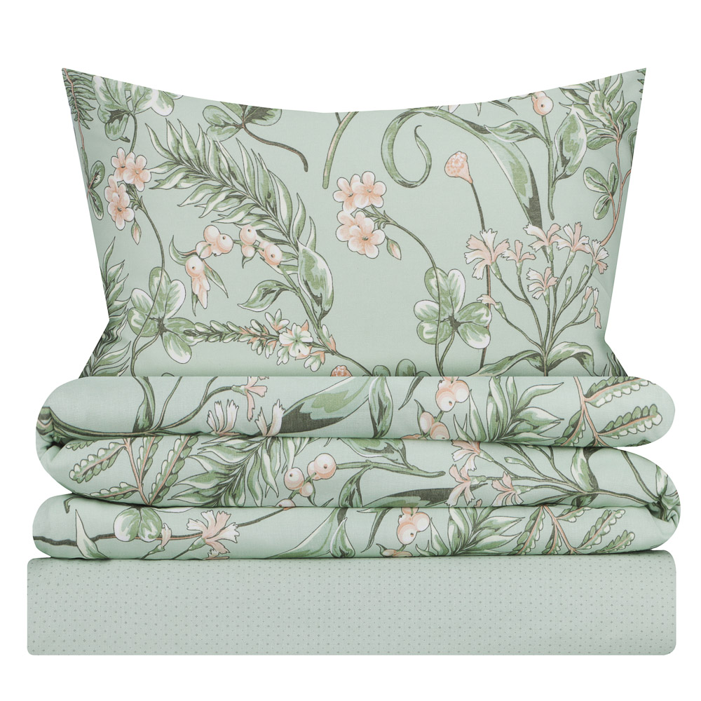 PROVANCE Мосс Комплект постельного белья евро (4 предмета), бязь, 2 дизайна - #1