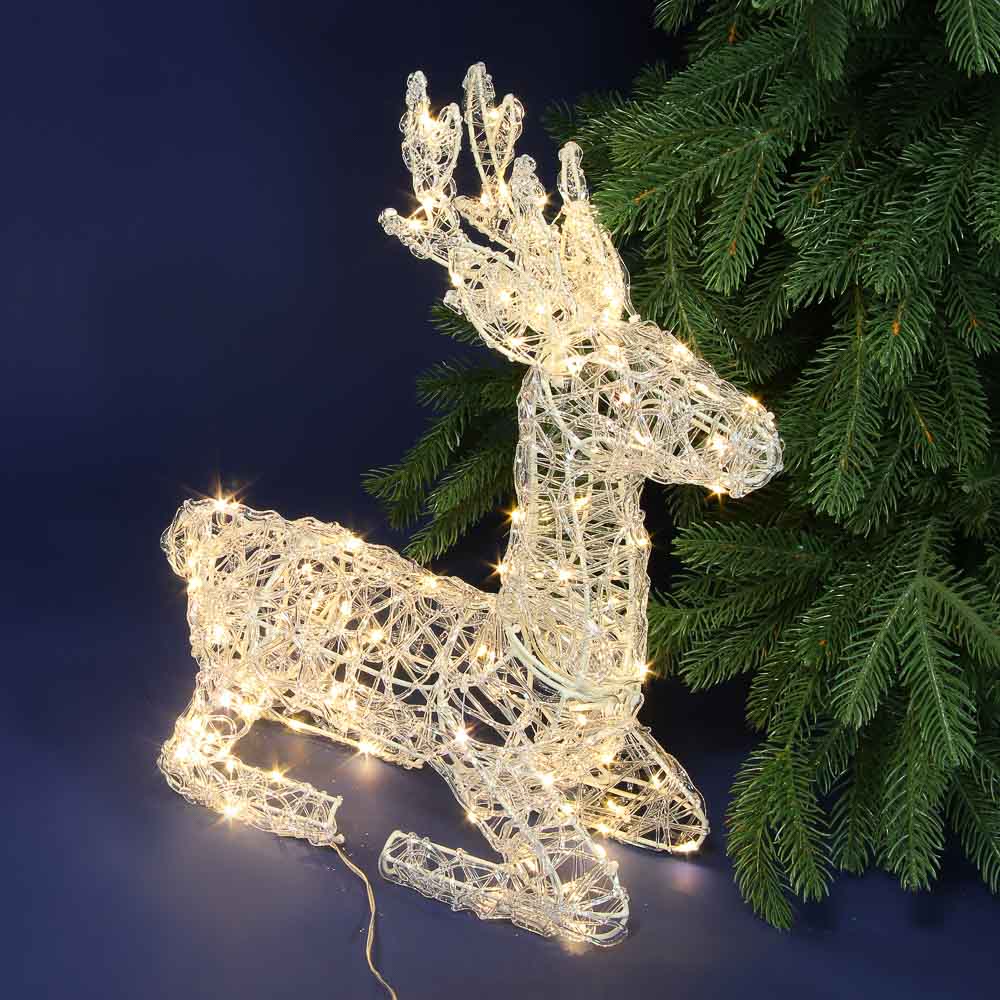 СНОУ БУМ Олень, 100 LED, 38 см, белый, постоянное свечение - #7