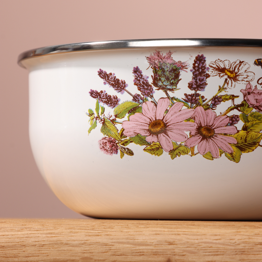 Набор мини-кастрюли 2шт.+салатник 1шт., с крышками, 6 пр (14/16/+14см, 0,7/1,1+0,7л) "Ботаника" - #9