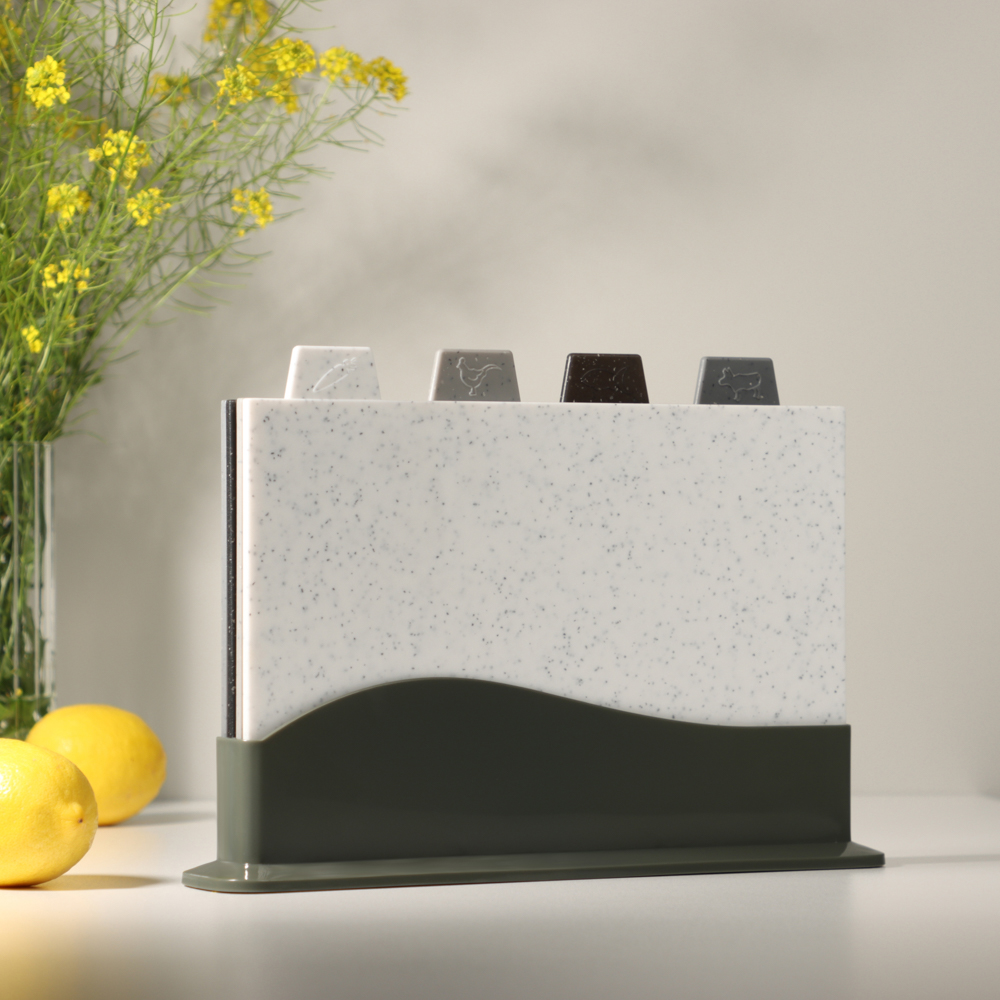 SATOSHI Набор досок разделочных на подставке 5пр, 30х22см, пластик - #11