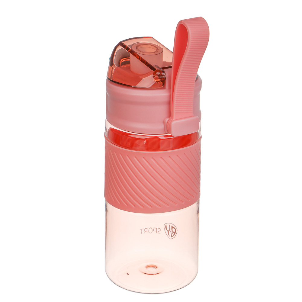 Бутылка спортивная для воды с силиконовым поильником тм BY SPORT, 500мл, 18,5x8,5см, 500мл, PC, 2 цв - #9