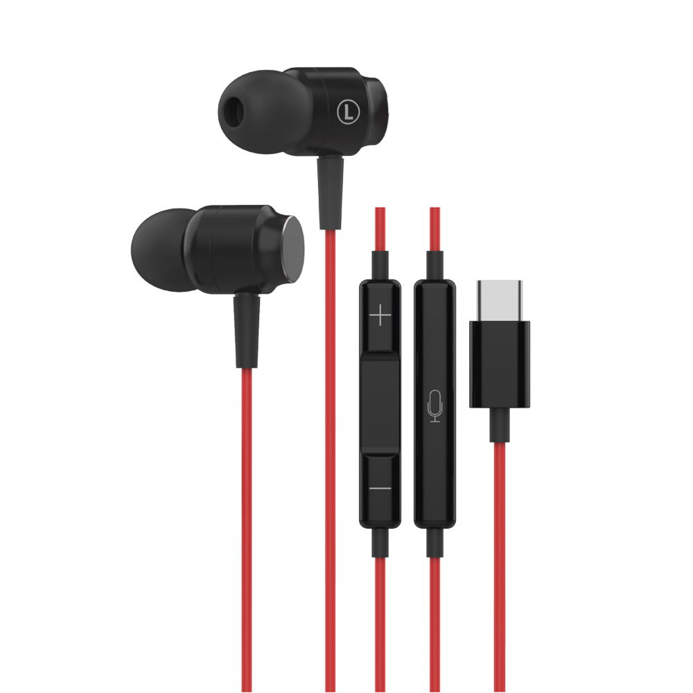 Наушники проводные внутриканальные с микрофоном BY HiFi, 10мм, TYPE-C, 120см, чёрный - #1