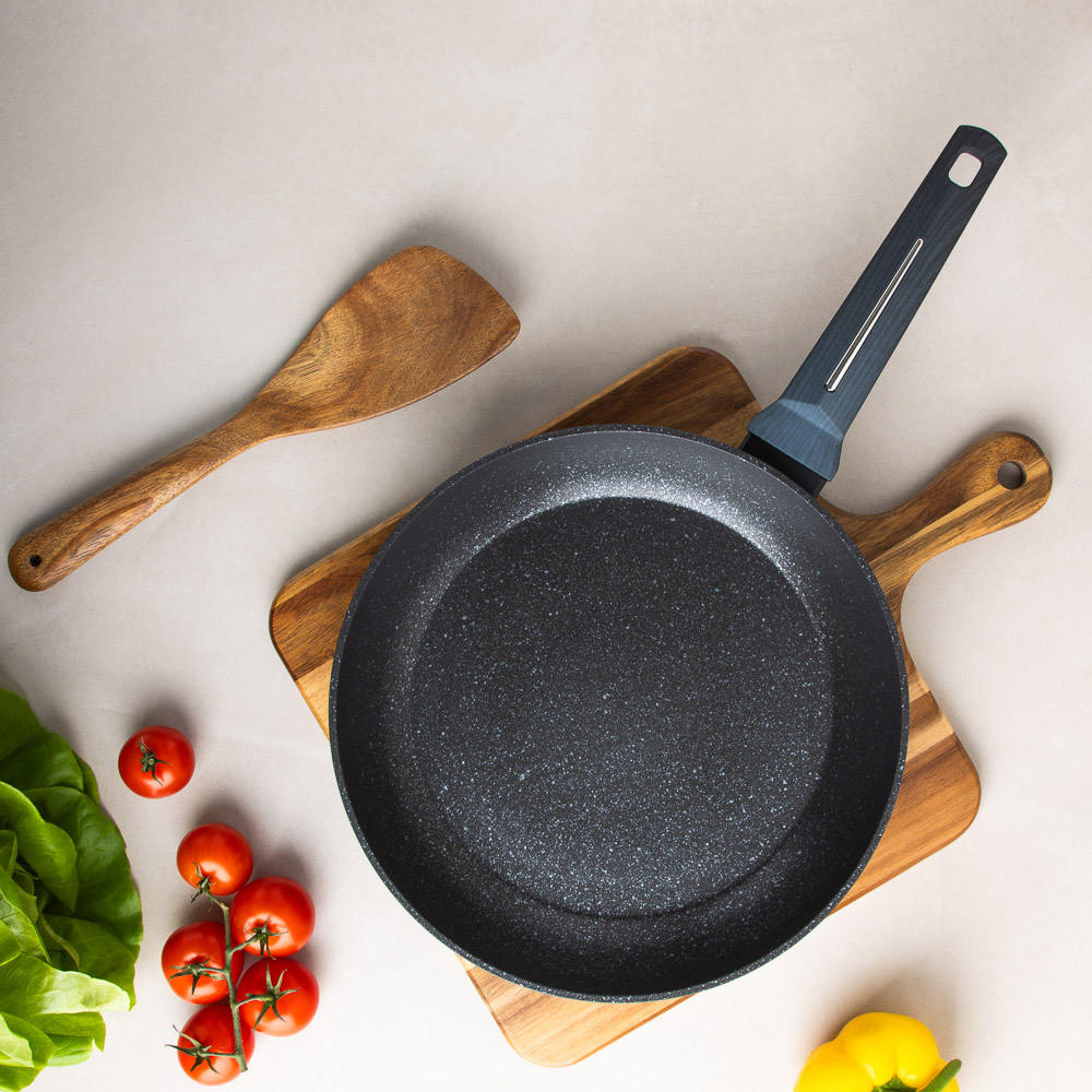 SATOSHI Гардан Сковорода литая d28см, антипригарное покрытие мрамор, индукция - #16