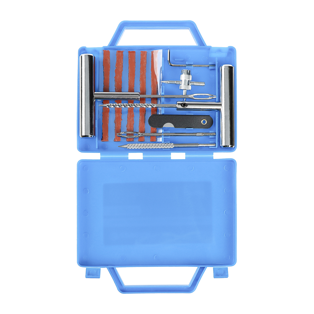 ЕРМАК Набор для ремонта бескамерных шин в кейсе 12 предметов - #1