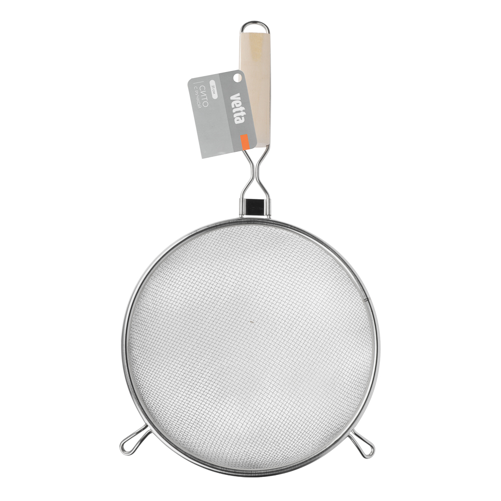 VETTA Ретро Сито с ободом и ручкой 21см, двойная сеть, нерж.сталь - #2