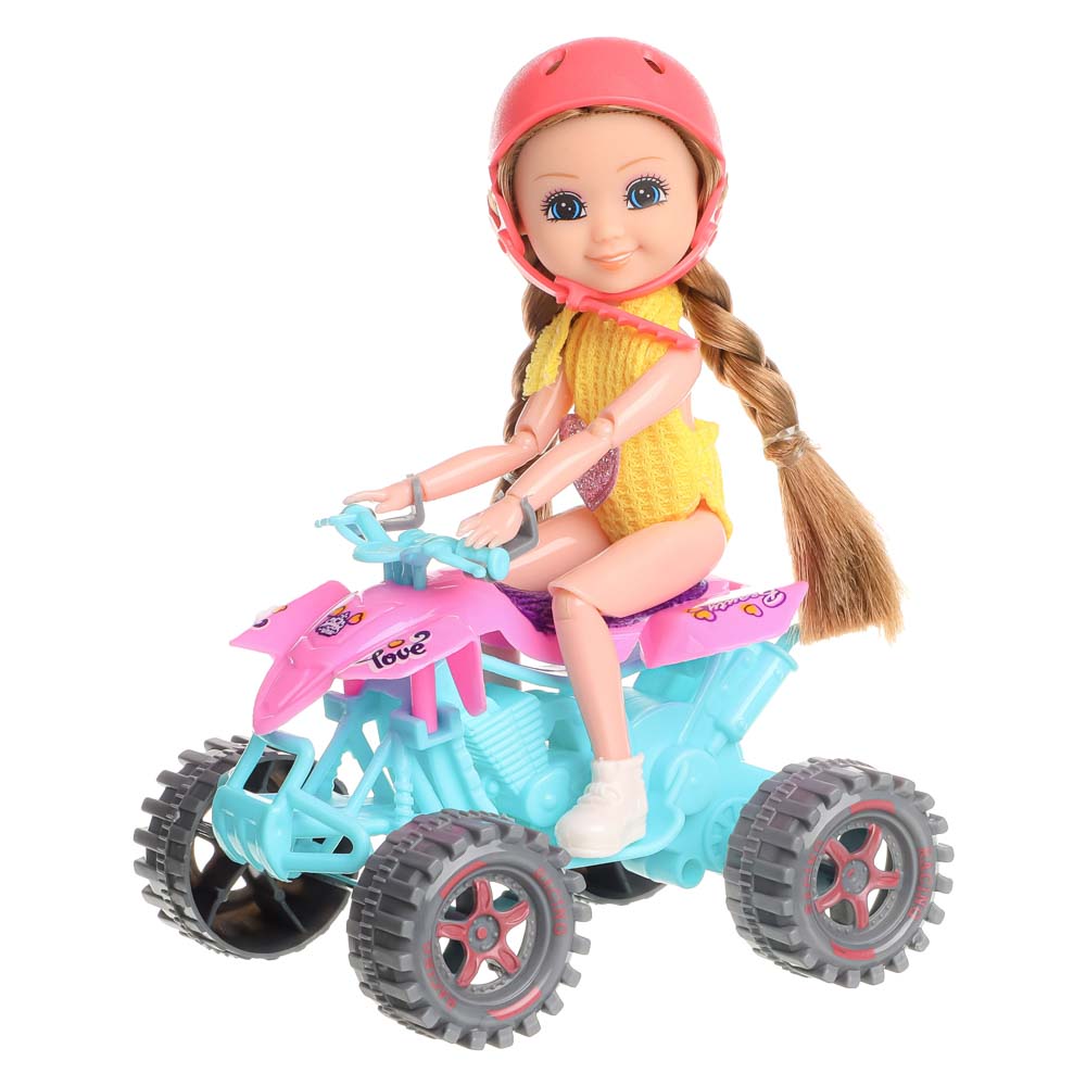 ИГРОЛЕНД Кукла шарнирная с транспортным средством, PVC, PP, полиэстер, 22х22х8см - #5