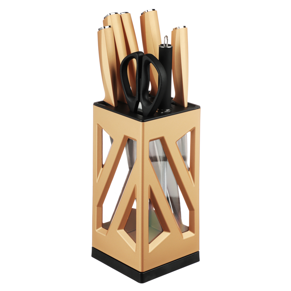 SATOSHI Анбон Набор ножей кухонных 8пр, вращающаяся подставка - #1