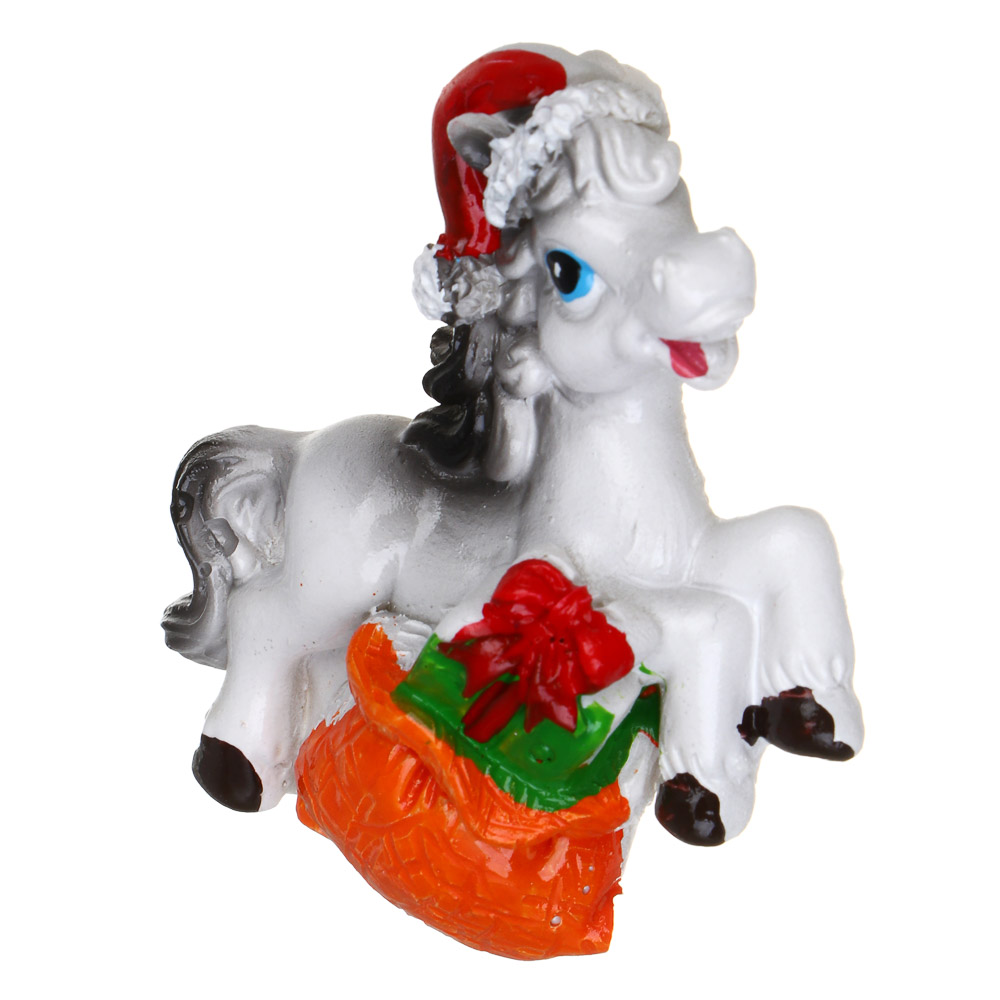 СНОУ БУМ Магнит лошадь 6.5x7 см, полистоун, 4 дизайна - #3