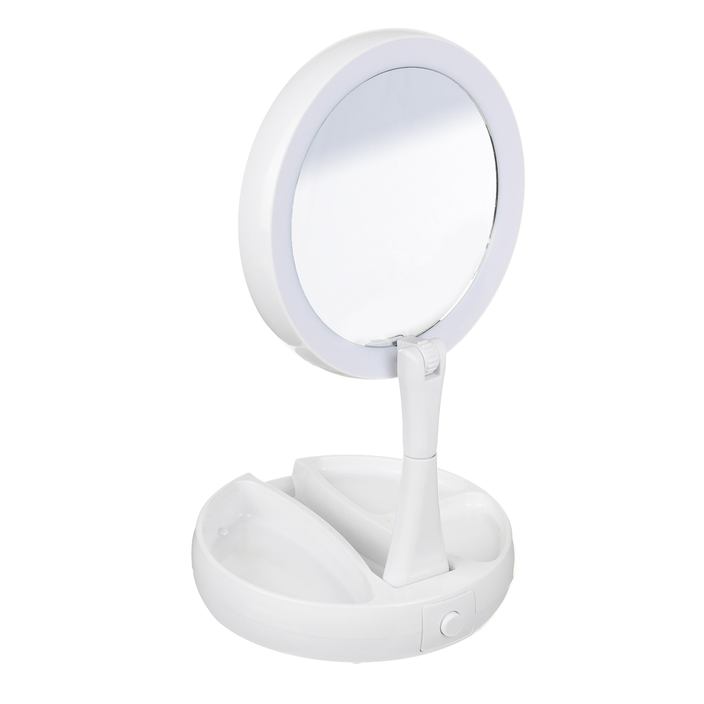 Зеркало настольное ЮниLook с LED-подсветкой, круглое - #3