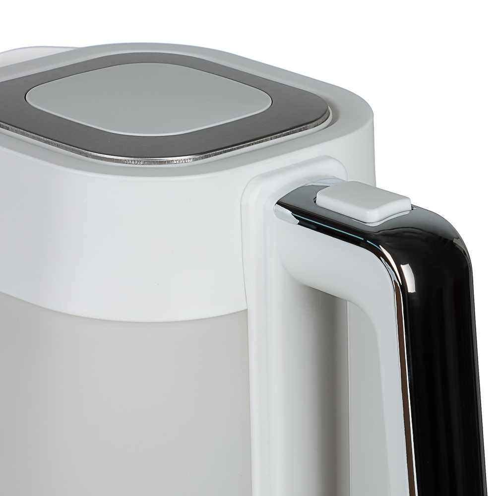 LEBEN Чайник электрический 1,7л матовое стекло, белый - #6