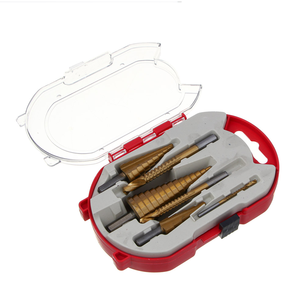 РОКОТ Сверла по металлу ступенчатые 3 шт + фрезерные 3 шт - #5