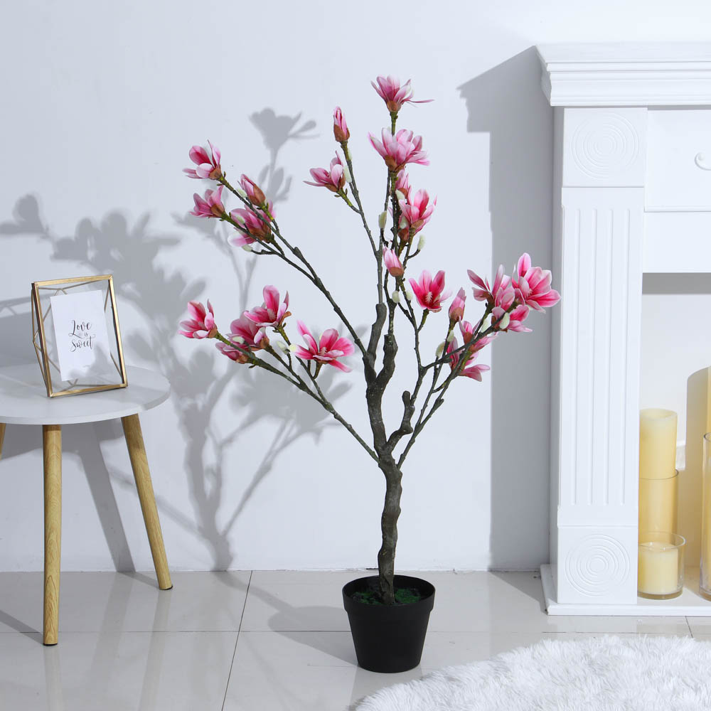INBLOOM Дерево искусственное Магнолия 90см, PVC, пластик, металл, наполнение камень натуральный - #4