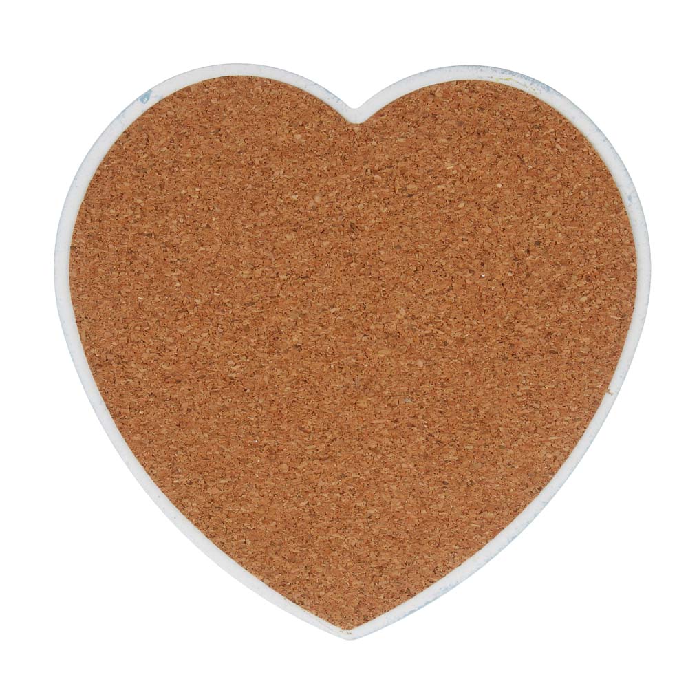 Подставка для горячего тм LADECOR "Сердце", 11 см, керамика, пробка, 4 цвета - #5