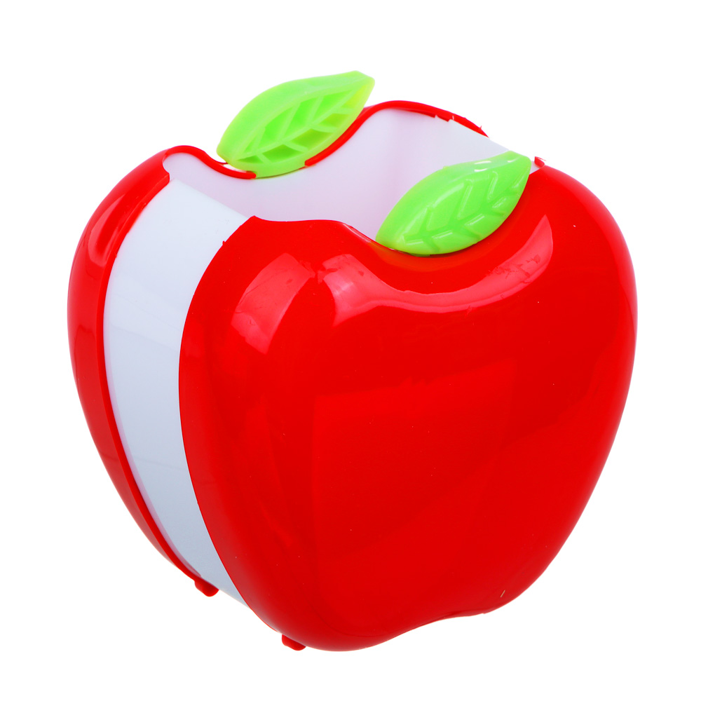 Подставка-стакан для канцелярских принадлежностей, в форме яблока, пластик, 9х8,7х7,5см, 2 цвета - #2