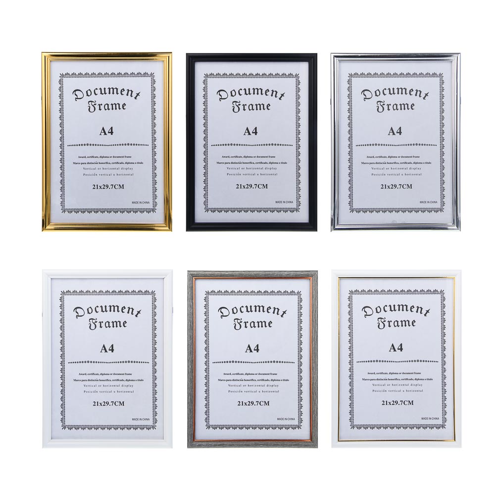 Фоторамка, A4 (21x29,7 см), пластик, 6 дизайнов - #1